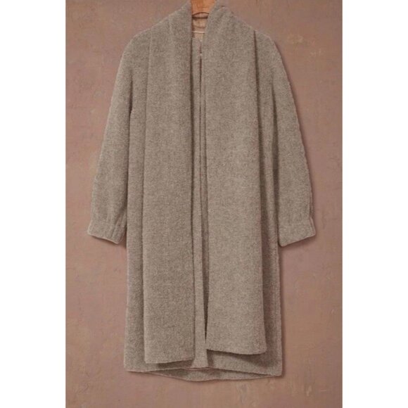 Aritzia Le Fou Wilfred Women Knit Oversized Coat Alpaca Wool Gray Scarf XXS/XS - Picture 1 of 16